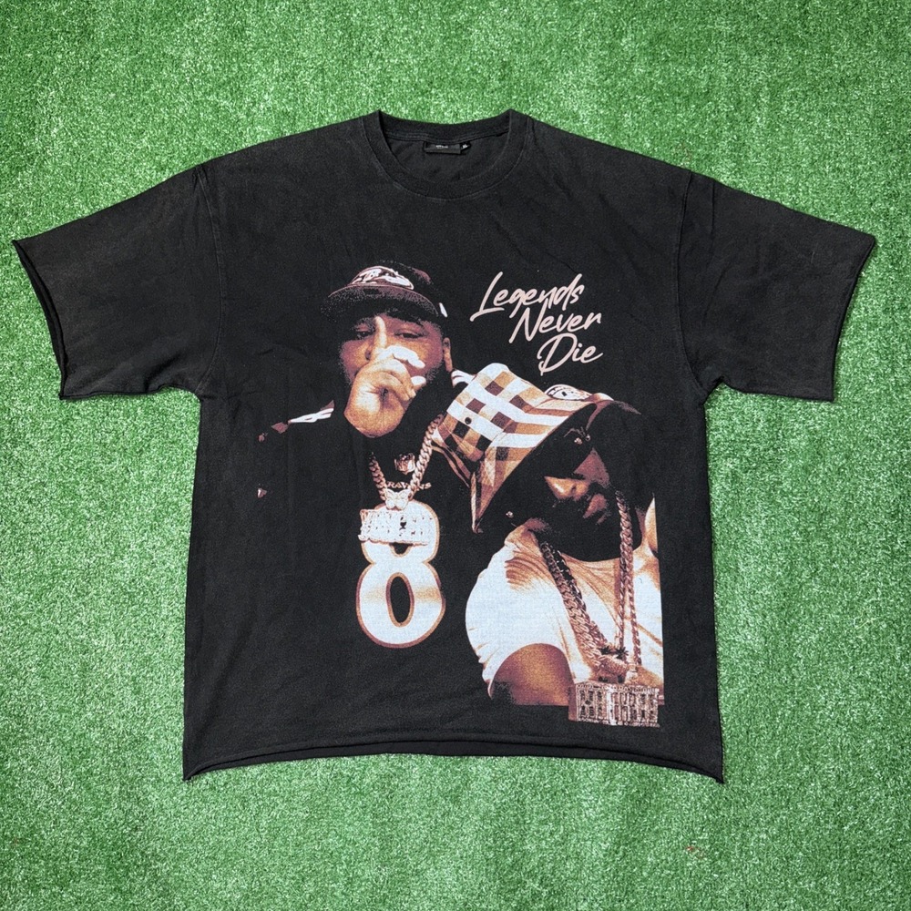 Rod Wave Legends Never Die T-Shirt Size XL Graphic Rap Tee Black‎ Hip Hop